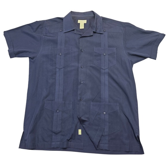 Trader Bay Other - Trader Bay Guayabera Shirt Cuban Camp Button Up Short Sleeve Casual XL